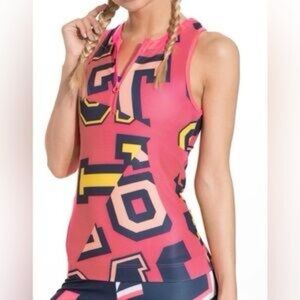 Adidas By Stella McCartney Sz L Colorful Athletic Athleisure Top